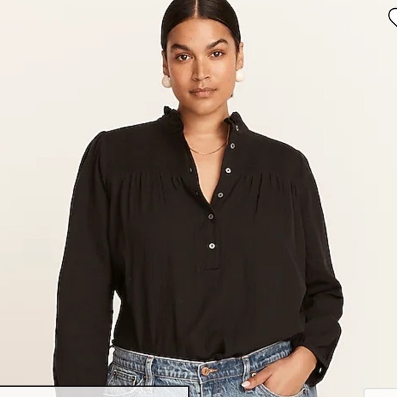 J Crew Long-sleeve soft gauze garden top BG314 - Picture 2 of 4